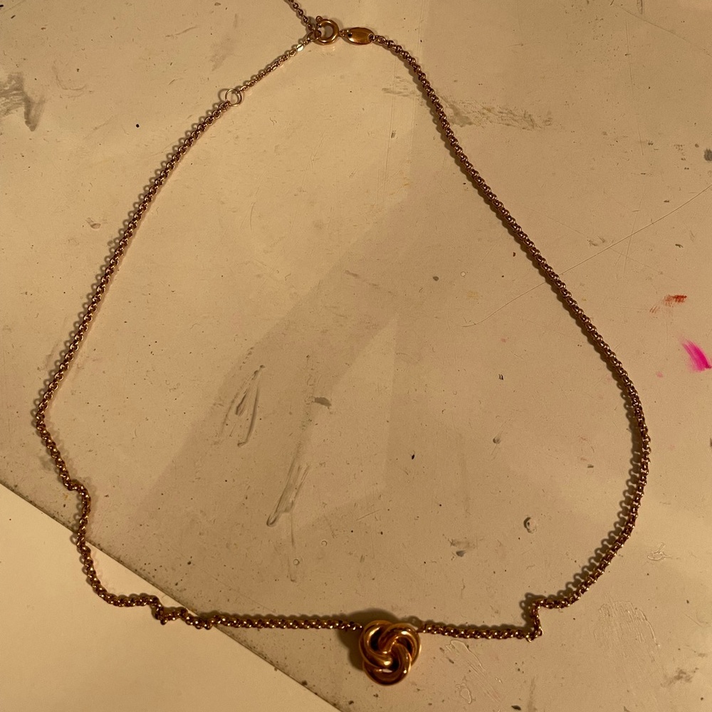 Fossil rose gold necklace